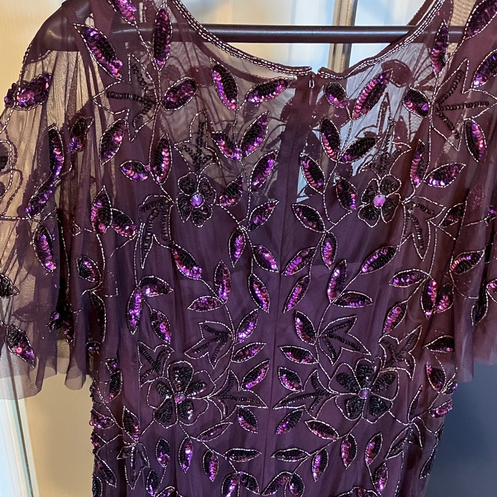 Adrianna Papell Purple Sequin Gown 22W NWT - Picture 5 of 7